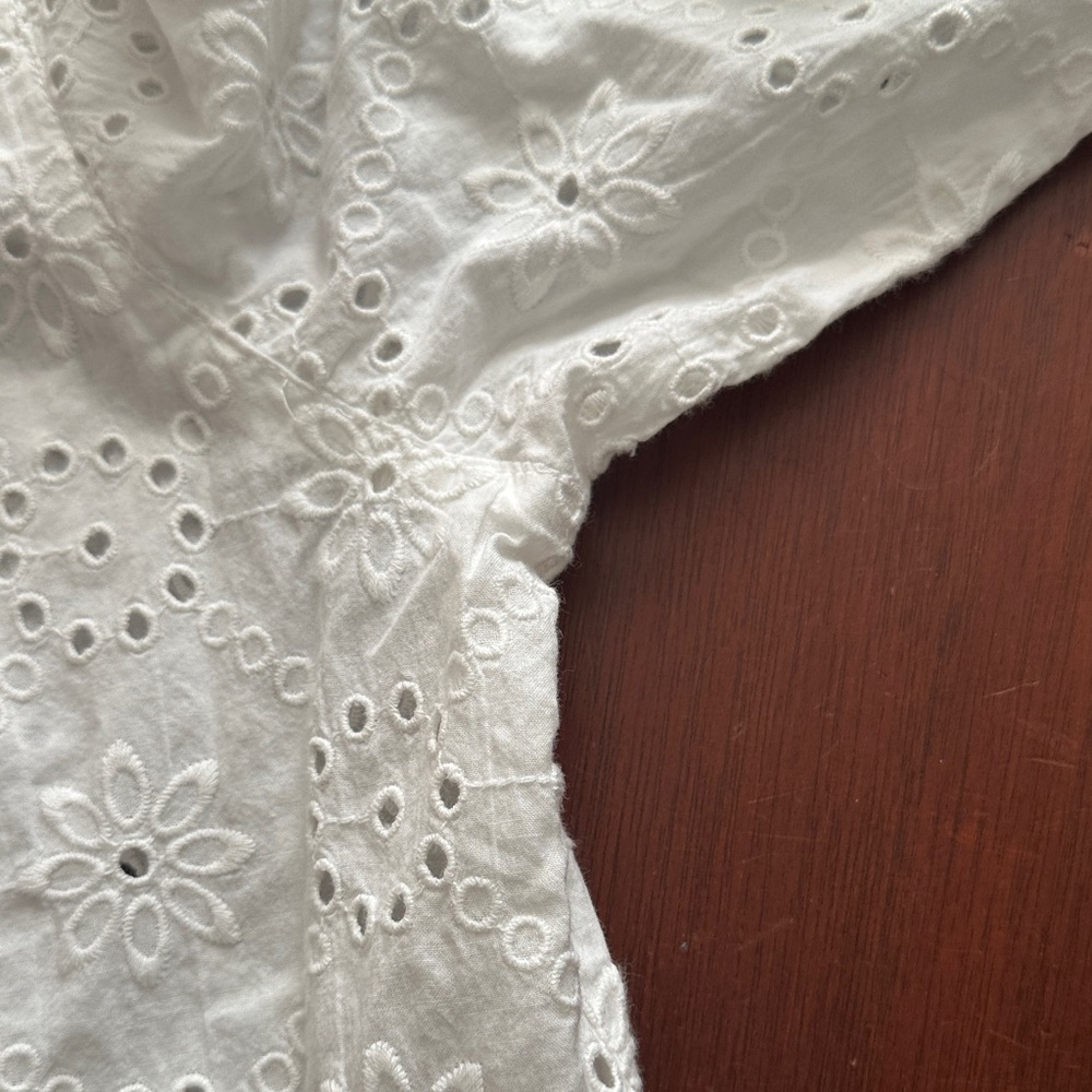 Tommy Bahama White Eyelet Swim Coverup, S - Picture 4 of 8